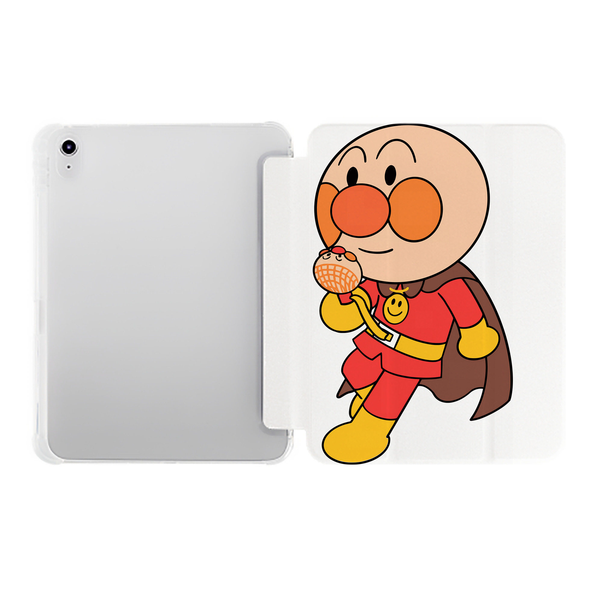 （画像用） アンパンマン Anpanman IPad ケース ペン収納付き 三つ折りスタンド PUレザー×シリコン 対応機種9.5/10.5/10.9インチ